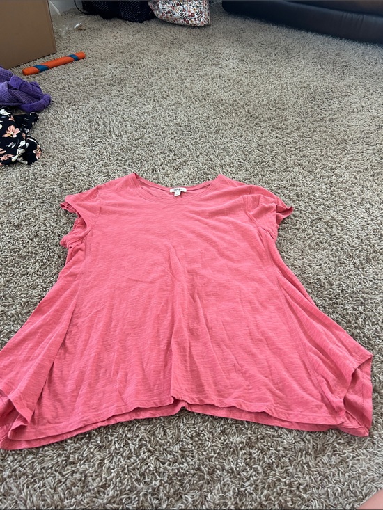 Style & Co. Tops - Style & Co. Pink Flared Short-Sleeve Tee